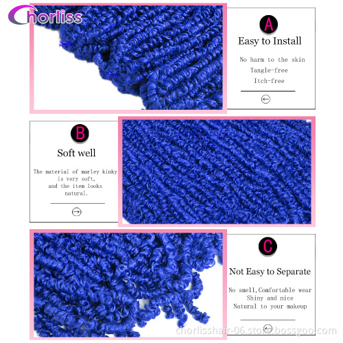Wholesale Pre-twisted Passion Twist Dreadlocks Natural Synthetic Hair Extensions Afro Water Wave Crochet Braiding Hair For Women